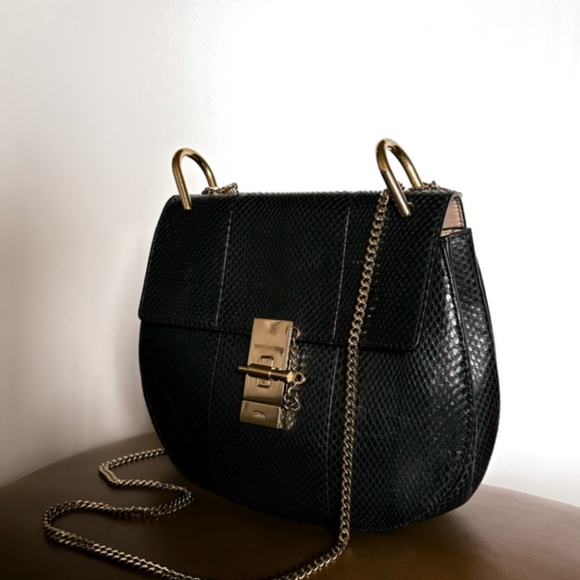 Chloé Drew Python Shoulder Bag - Picture 2 of 15